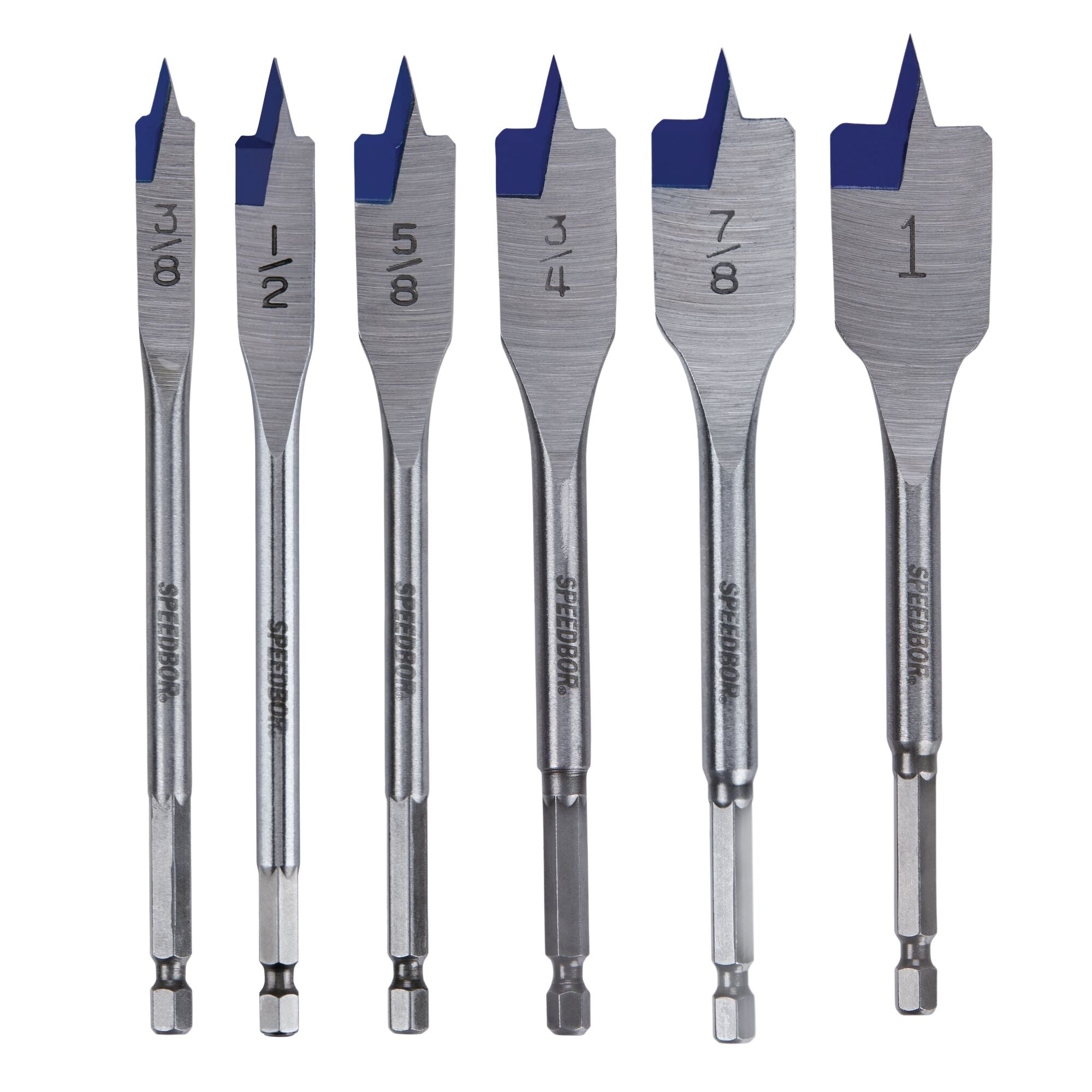 IRWIN SPEEDBOR Spade Wood Drill Bit, Standard-Length, 6-Piece Set | SBD ...